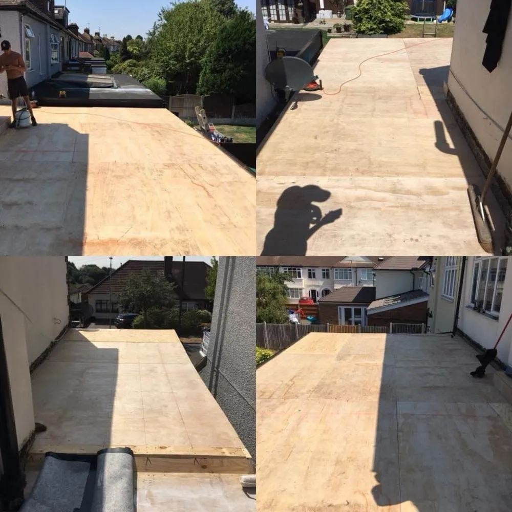 Boarding flat roof