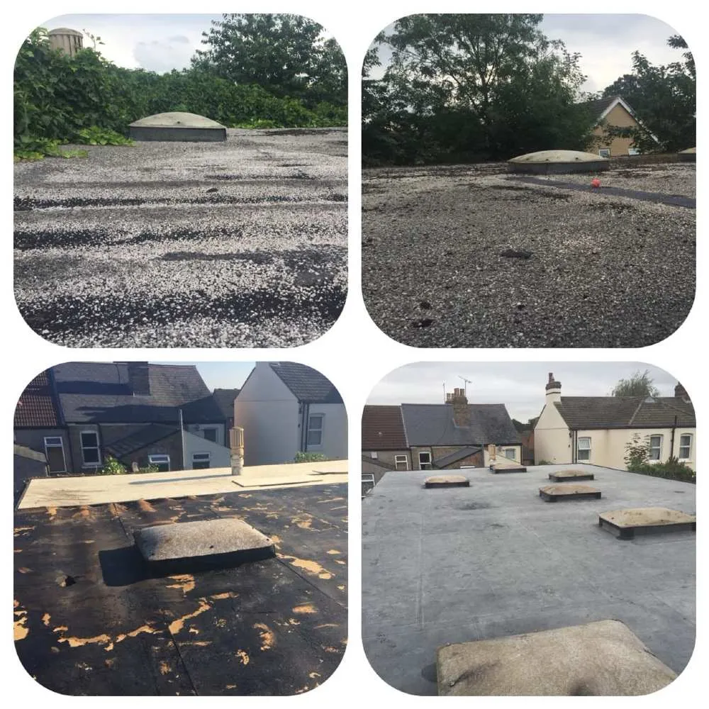Flat roof before