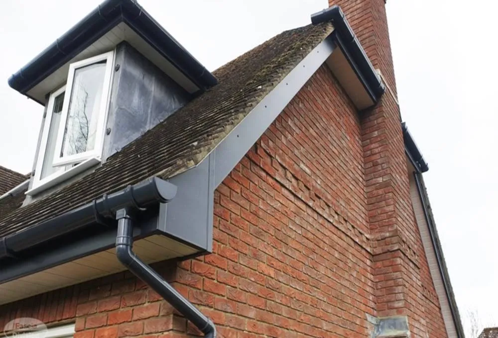New guttering being installed