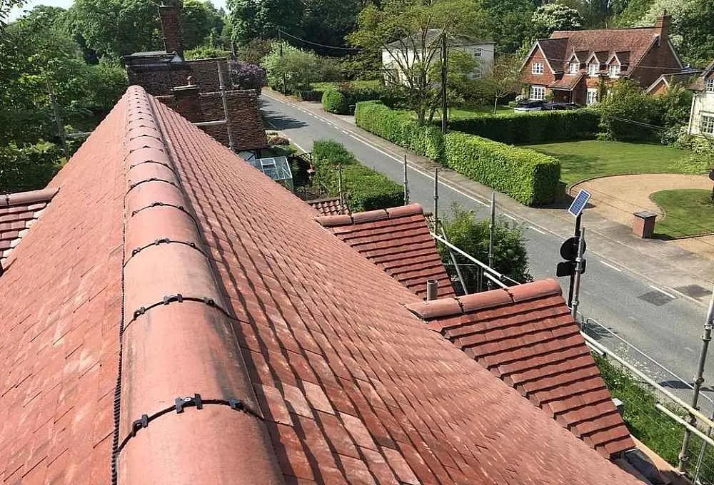 New roof being fitted