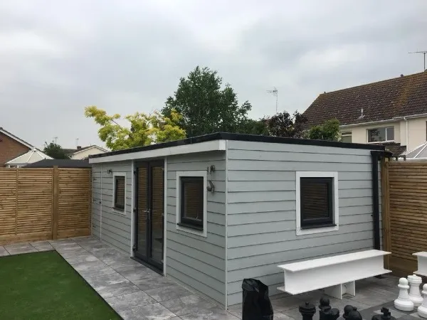 Flat roof on an outdoor playroom