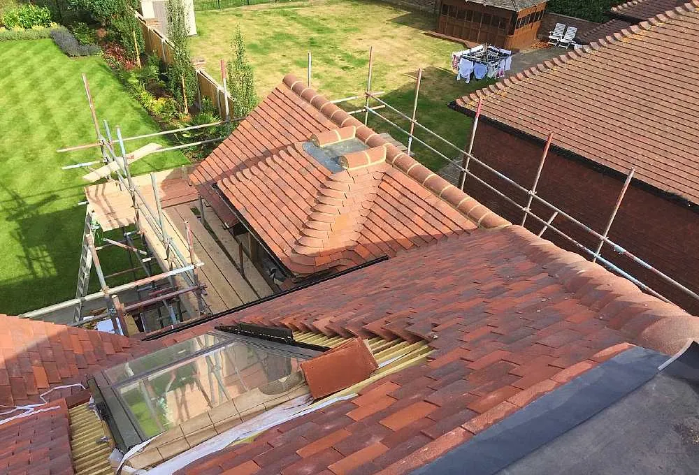 Roofing contractor at work in Essex