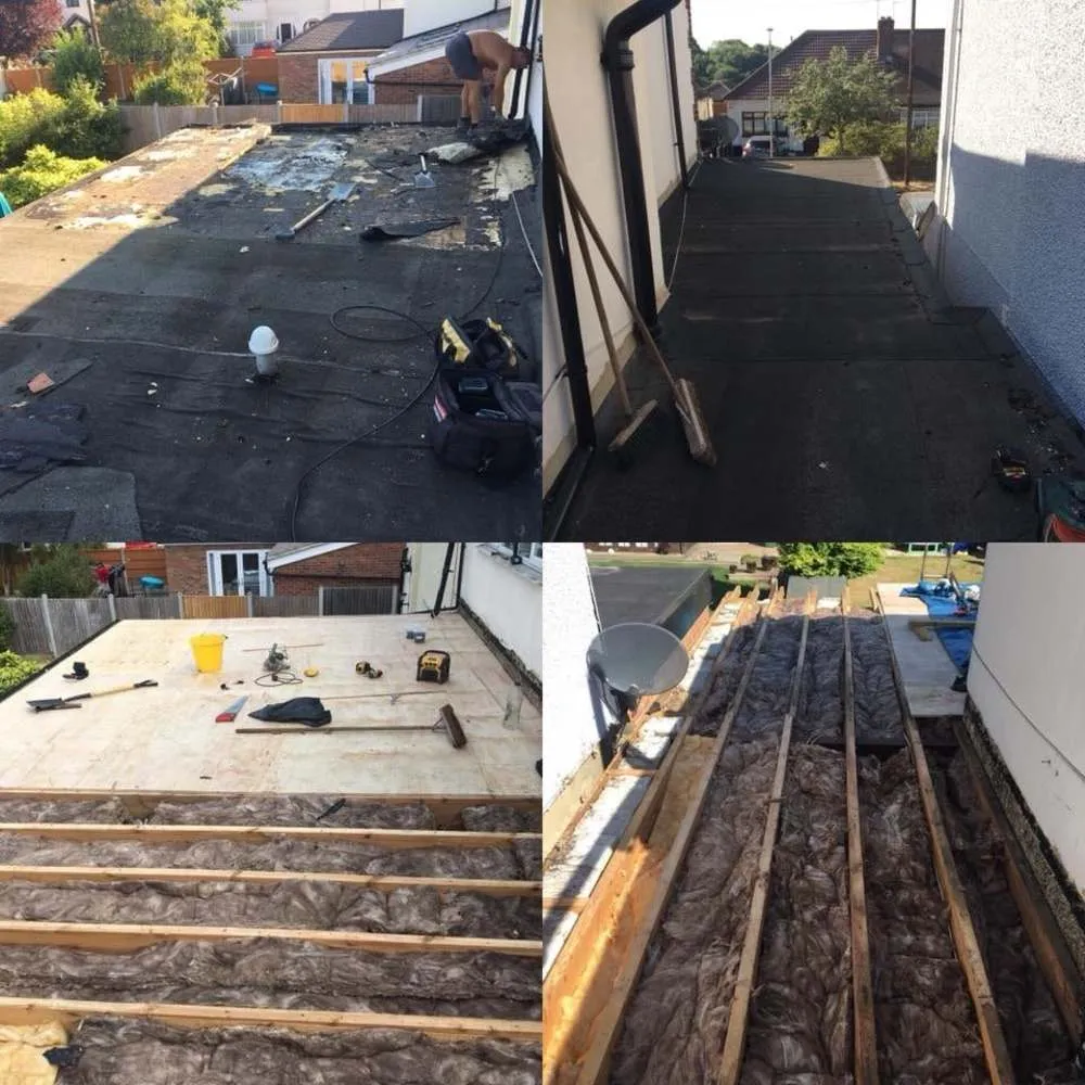 Stripping flat roof