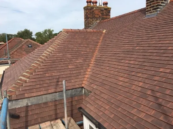 Tiled roof house
