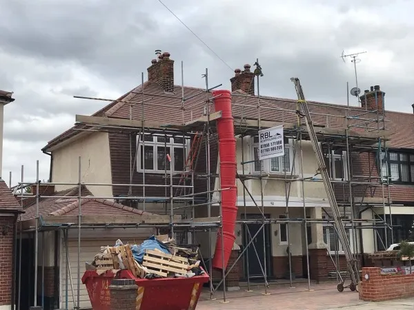 Tiled roof romford scaffolding